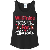 Will Trade Students For Chocolate Teacher Valentines Ladies Essential Tank