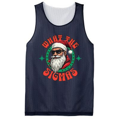 What The Sigma Santa Rizz Xmas Meme Christmas Fun Design Mesh Reversible Basketball Jersey Tank