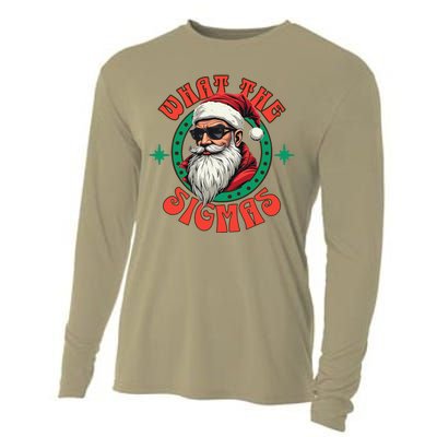 What The Sigma Santa Rizz Xmas Meme Christmas Fun Design Cooling Performance Long Sleeve Crew