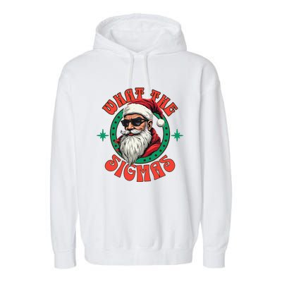 What The Sigma Santa Rizz Xmas Meme Christmas Fun Design Garment-Dyed Fleece Hoodie