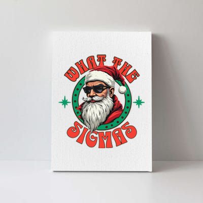 What The Sigma Santa Rizz Xmas Meme Christmas Fun Design Canvas