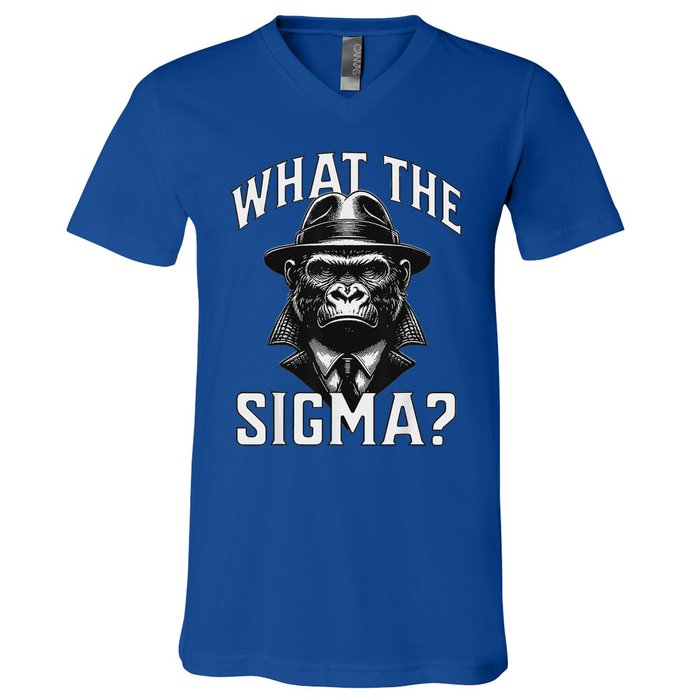 What The Sigma Brainrot V-Neck T-Shirt