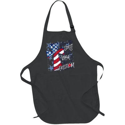 Where The Spirit Of The Lord Is There Is Freedom Full-Length Apron With Pockets