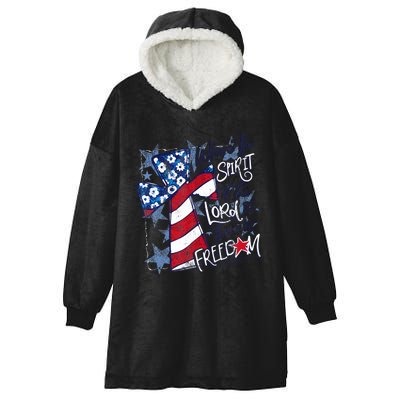 Where The Spirit Of The Lord Is There Is Freedom Hooded Wearable Blanket