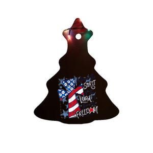 Where The Spirit Of The Lord Is There Is Freedom Ceramic Tree Ornament