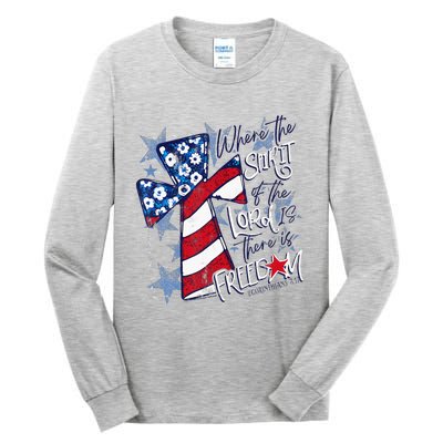 Where The Spirit Of The Lord Is There Is Freedom Tall Long Sleeve T-Shirt