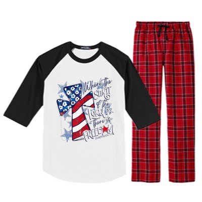 Where The Spirit Of The Lord Is There Is Freedom Raglan Sleeve Pajama Set