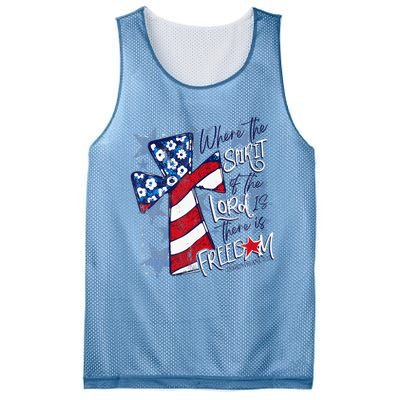 Where The Spirit Of The Lord Is There Is Freedom Mesh Reversible Basketball Jersey Tank