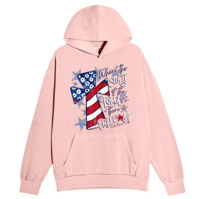 Where The Spirit Of The Lord Is There Is Freedom Urban Pullover Hoodie