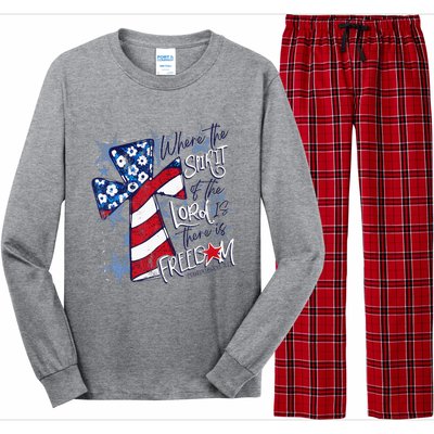 Where The Spirit Of The Lord Is There Is Freedom Long Sleeve Pajama Set