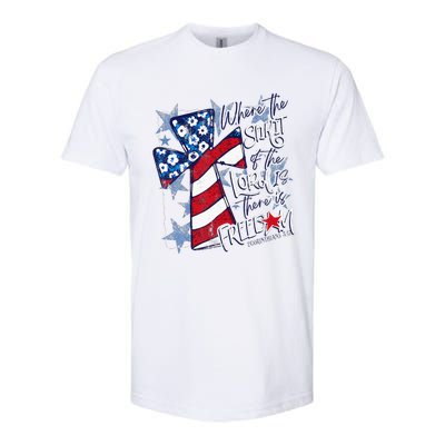 Where The Spirit Of The Lord Is There Is Freedom Softstyle CVC T-Shirt