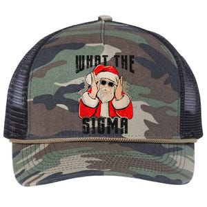 What The Sigma Santa Funny Christmas Meme Xmas Rizz Retro Rope Trucker Hat Cap