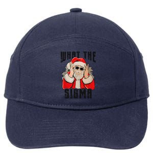 What The Sigma Santa Funny Christmas Meme Xmas Rizz 7-Panel Snapback Hat