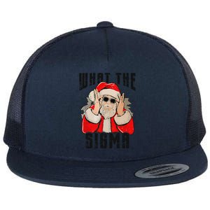 What The Sigma Santa Funny Christmas Meme Xmas Rizz Flat Bill Trucker Hat