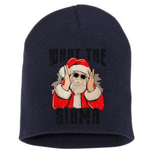 What The Sigma Santa Funny Christmas Meme Xmas Rizz Short Acrylic Beanie