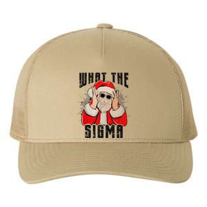 What The Sigma Santa Funny Christmas Meme Xmas Rizz Yupoong Adult 5-Panel Trucker Hat