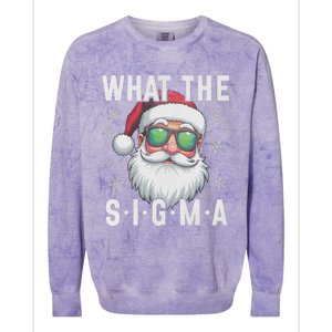 What The Sigma Christmas Santa Funny Meme Xmas Rizz Colorblast Crewneck Sweatshirt