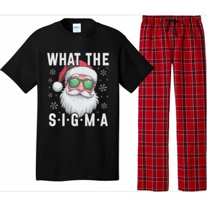 What The Sigma Christmas Santa Funny Meme Xmas Rizz Pajama Set