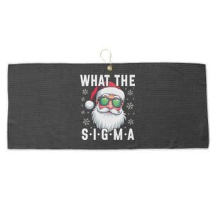 What The Sigma Christmas Santa Funny Meme Xmas Rizz Large Microfiber Waffle Golf Towel