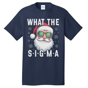 What The Sigma Christmas Santa Funny Meme Xmas Rizz Tall T-Shirt