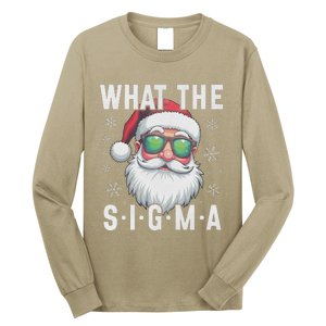 What The Sigma Christmas Santa Funny Meme Xmas Rizz Long Sleeve Shirt