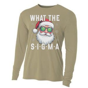 What The Sigma Christmas Santa Funny Meme Xmas Rizz Cooling Performance Long Sleeve Crew