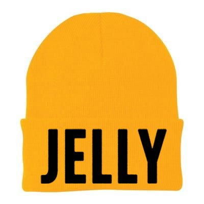 Word That Say Jelly For Peanut Butter And Jelly Couple Gift Knit Cap Winter Beanie