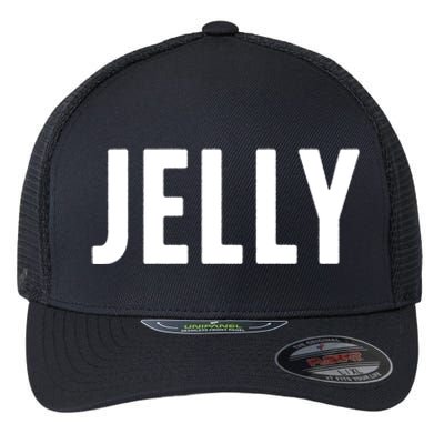 Word That Say Jelly For Peanut Butter And Jelly Couple Gift Flexfit Unipanel Trucker Cap