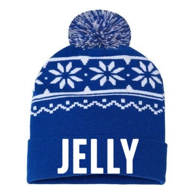 Word That Say Jelly For Peanut Butter And Jelly Couple Gift USA-Made Snowflake Beanie