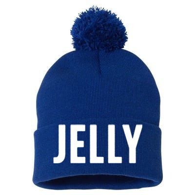 Word That Say Jelly For Peanut Butter And Jelly Couple Gift Pom Pom 12in Knit Beanie