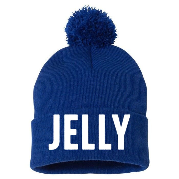 Word That Say Jelly For Peanut Butter And Jelly Couple Gift Pom Pom 12in Knit Beanie