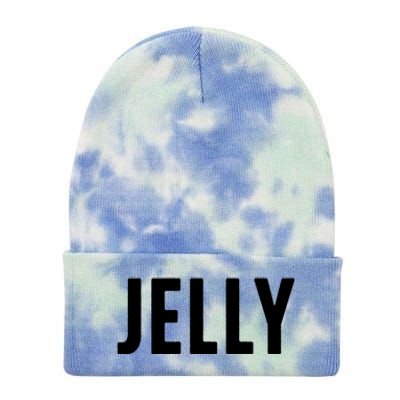 Word That Say Jelly For Peanut Butter And Jelly Couple Gift Tie Dye 12in Knit Beanie