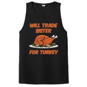 Will Trade Sister For Turkey Funny Thanksgiving Matching Family PosiCharge Competitor Tank