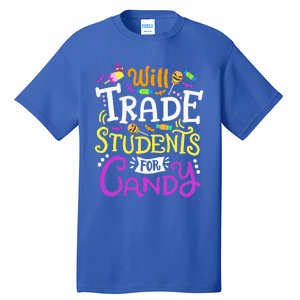 Will Trade Students For Candy Teacher Cute Halloween Costume Tall T-Shirt