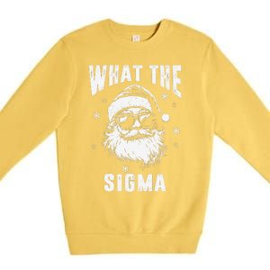 What The Sigma Santa Funny Christmas Meme Premium Crewneck Sweatshirt