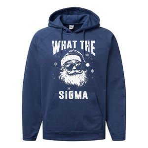 What The Sigma Santa Funny Christmas Meme Performance Fleece Hoodie