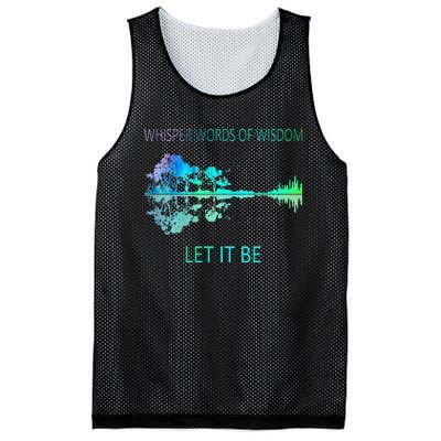 Watercolor Tree Sky There Will Be An Answer LetIt Be Guitar Mesh Reversible Basketball Jersey Tank