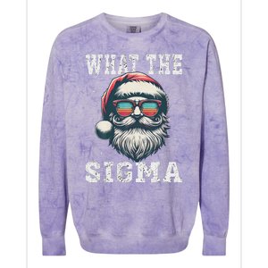 What The Sigma Santa Funny Christmas Meme Xmas Raccoon Colorblast Crewneck Sweatshirt