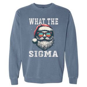 What The Sigma Santa Funny Christmas Meme Xmas Raccoon Garment-Dyed Sweatshirt