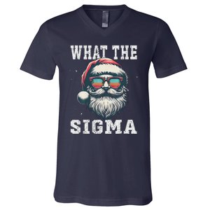 What The Sigma Santa Funny Christmas Meme Xmas Raccoon V-Neck T-Shirt