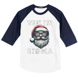 What The Sigma Santa Funny Christmas Meme Xmas Raccoon Baseball Sleeve Shirt