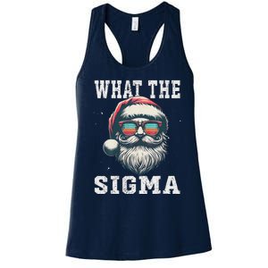 What The Sigma Santa Funny Christmas Meme Xmas Raccoon Women's Racerback Tank