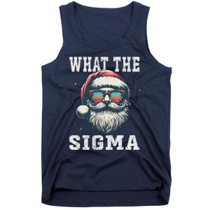 What The Sigma Santa Funny Christmas Meme Xmas Raccoon Tank Top