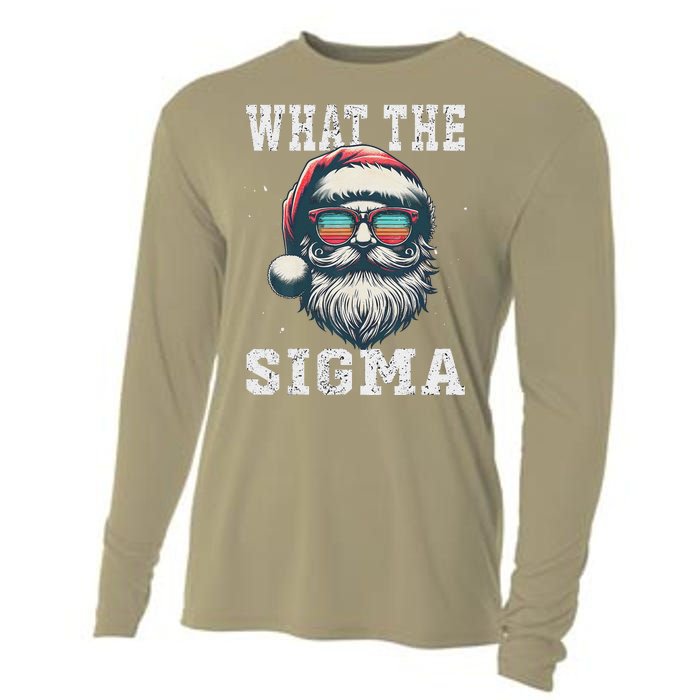 What The Sigma Santa Funny Christmas Meme Xmas Raccoon Cooling Performance Long Sleeve Crew