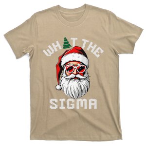 What The Sigma Funny Meme Christmas Tree Rizz Santa Xmas Fun T-Shirt