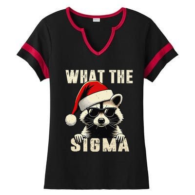 What The Sigma Santa Funny Christmas Meme Xmas Ladies Halftime Notch Neck Tee