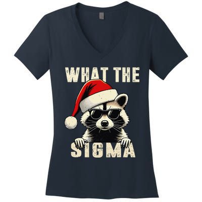 What The Sigma Santa Funny Christmas Meme Xmas Women's V-Neck T-Shirt