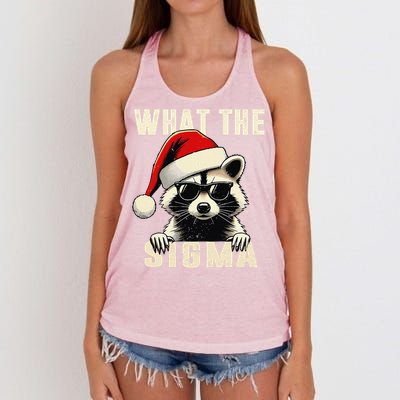 What The Sigma Santa Funny Christmas Meme Xmas Women's Knotted Racerback Tank