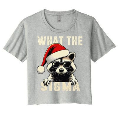 What The Sigma Santa Funny Christmas Meme Xmas Women's Crop Top Tee