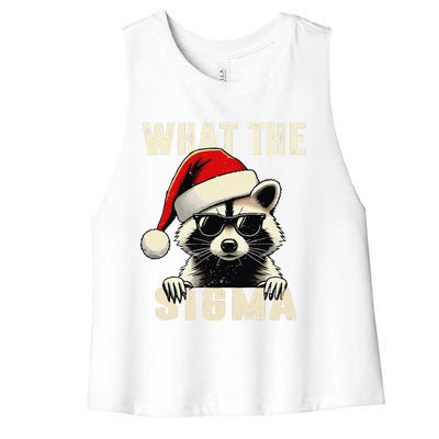 What The Sigma Santa Funny Christmas Meme Xmas Women's Racerback Cropped Tank